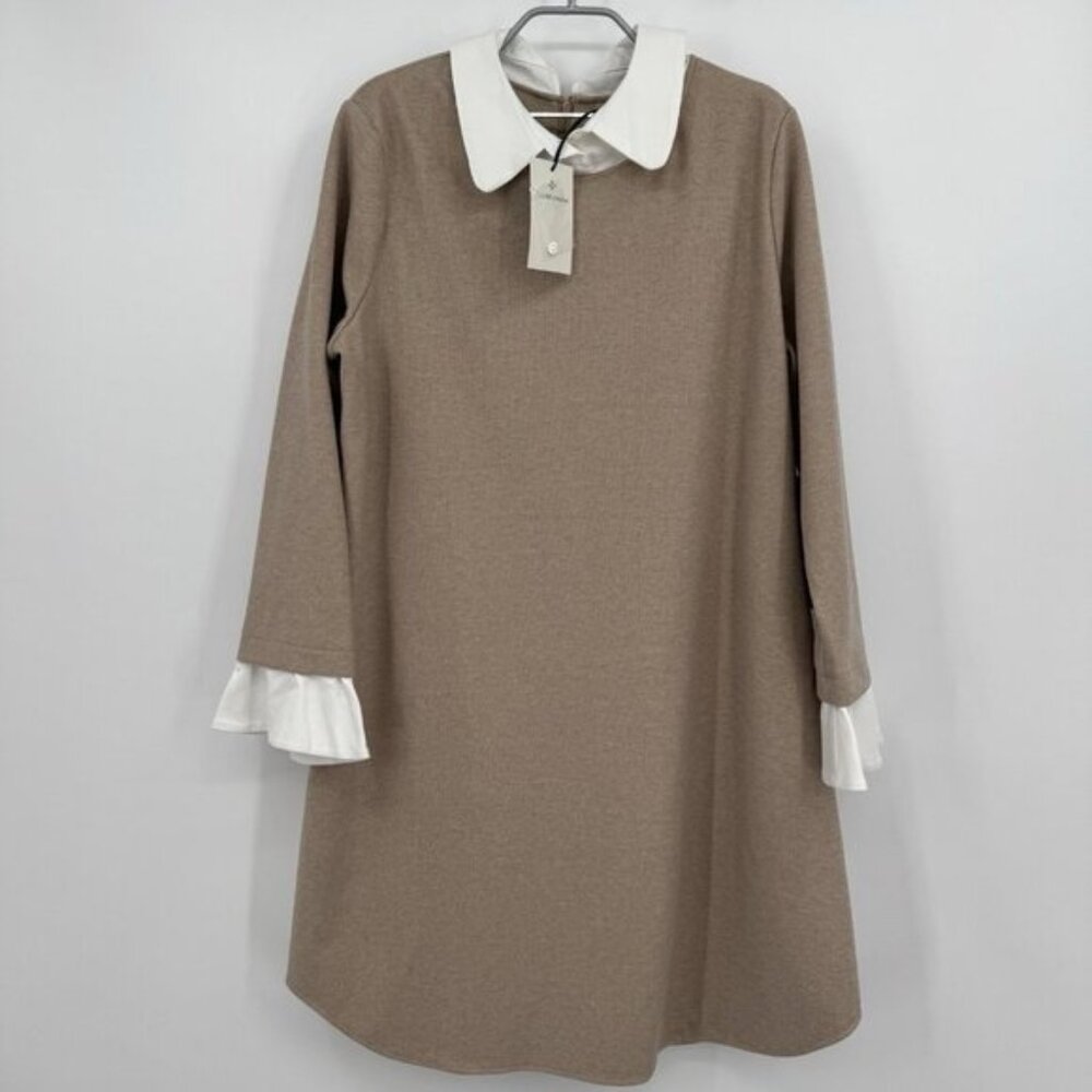Tuckernuck Women's Sandwhisp Dakotah Dickey Peter Pan Collar Dress Shift XXL 2XL